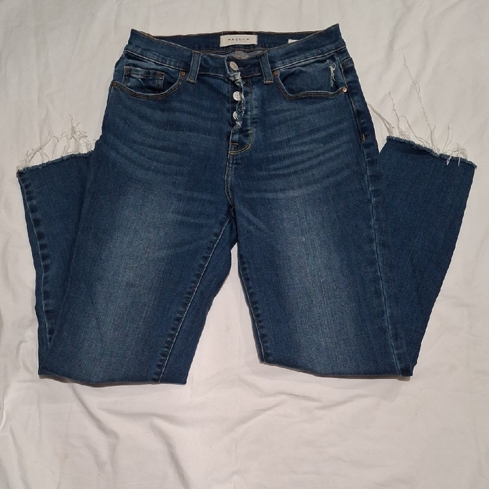 PacSun Women's Dark Blue Cropped Jeans Size 25